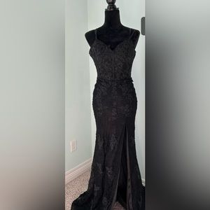 Black Lace Prom Dress
